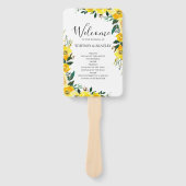 サマーイエローフローラ結婚式 プログラム ハンドファン (正面)