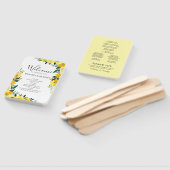 サマーイエローフローラ結婚式 プログラム ハンドファン (組立なし)