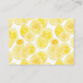 サマーイエローレモンおむつラッフル エンクロージャーカード (裏面)