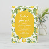 サマーイエローレモンベビーシャワー 招待状 (スタンド正面)