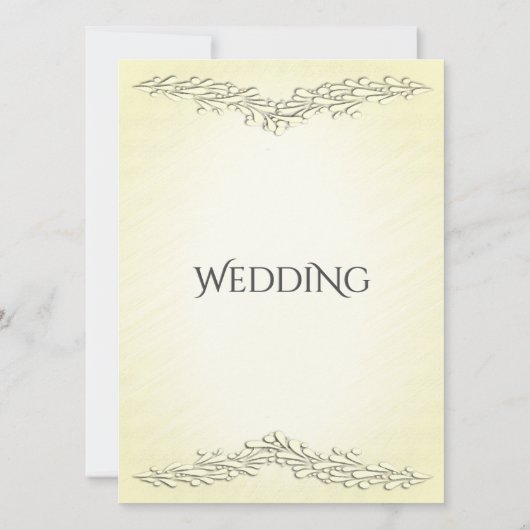 サマーイエロー結婚式招待状 招待状 (裏面)