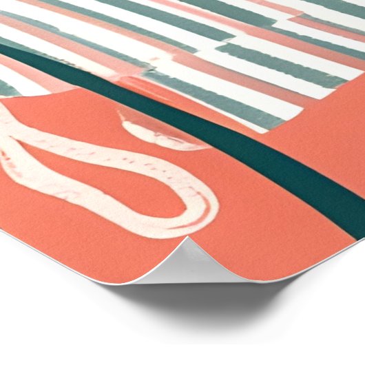 サマーイタリアンアマルフィコーストアクリルウォールアート ポスター (角)