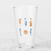 サマーイタリアンサーディンとアペロールビールグラス タンブラーグラス (正面)