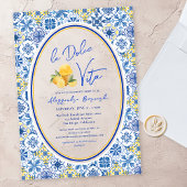 サマーイタリアンラドルチェヴィータブライダルシャワー アクリル招待状