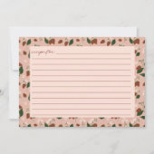 サマーイチゴブライダルシャワーレシピカード サンキューカード (正面)