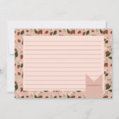 サマーイチゴブライダルシャワーレシピカード サンキューカード (裏面)