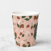 サマーイチゴ ブライダルシャワー オーダーメイド 紙コップ (正面)