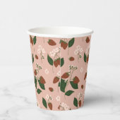 サマーイチゴ ブライダルシャワー パーソナライズド 紙コップ (右)