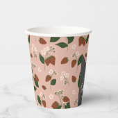 サマーイチゴ ブライダルシャワー パーソナライズド 紙コップ (正面)