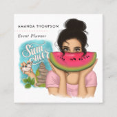 サマーイベントプランナースクエアビジネスカード スクエア名刺 (正面)