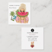 サマーイベントプランナースクエアビジネスカード スクエア名刺 (正面/裏面)