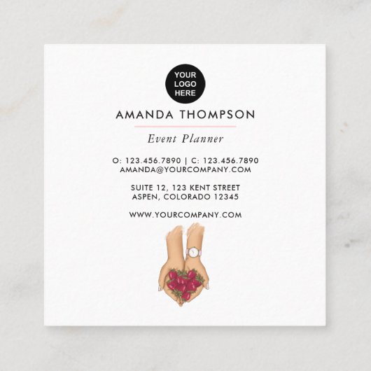 サマーイベントプランナースクエアビジネスカード スクエア名刺 (裏面)