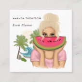 サマーイベントプランナースクエアビジネスカード スクエア名刺 (正面)