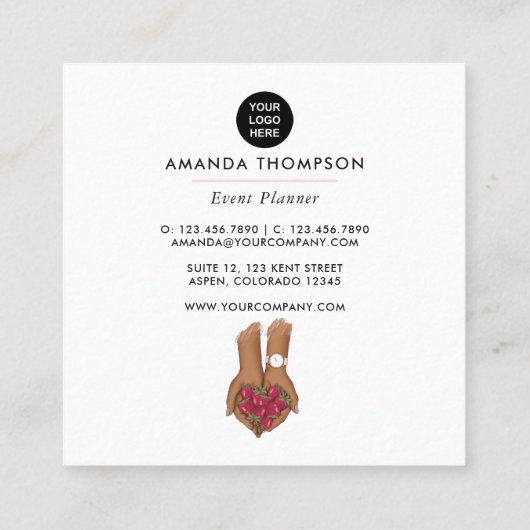 サマーイベントプランナースクエアビジネスカード スクエア名刺 (裏面)