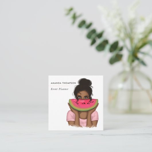 サマーイベントプランナースクエアビジネスカード スクエア名刺 (スタンド正面)