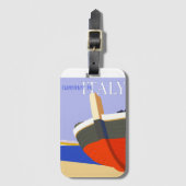サマーインイタリア-ビンテージの旅行ポスター ラゲッジタグ (正面縦)