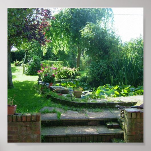 サマーイングリッシュガーデンプリント ポスター (正面)