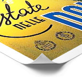 サマーインドロミテスイタリアヴィンテージ旅行 ポスター (角)