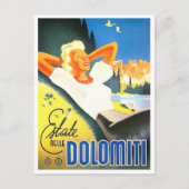 サマーインドロミテスイタリアヴィンテージ旅行 ポストカード (正面)