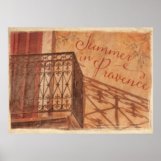 サマーインプロヴァンスカントリーフランスのヴィンテージ ポスター (正面)