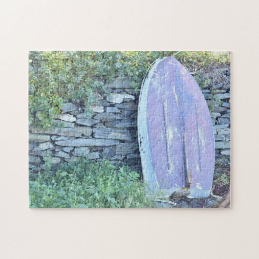 サマーインポートランドメインローボートビーチ写真 ジグソーパズル (横)