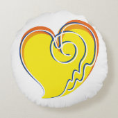 サマーインラブ – サン&ビーチハート ラウンドクッション (裏面)