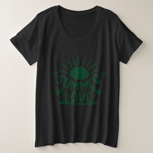 サマーウィメンズプラスサイズ プラスサイズTシャツ (デザイン正面)