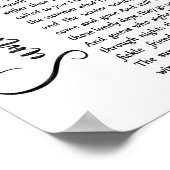 サマーウィンドホワイトスクリプトソングリリックウォールアートプリント ポスター (角)