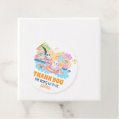 サマーウィンハロウィーンプール誕生日ラウンドメッセージカード フェイバータグ (インサイチュ)