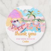 サマーウィンハロウィーンプール誕生日ラウンド フェイバータグ (正面)