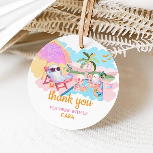 サマーウィンハロウィーンプール誕生日ラウンド フェイバータグ