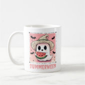 サマーウィン かわいい お化け スイカ サマー コーヒーマグカップ (左)