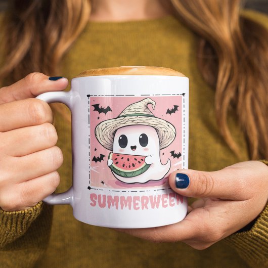 サマーウィン かわいい お化け スイカ サマー コーヒーマグカップ