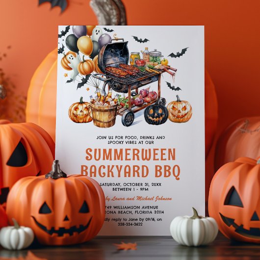サマーウィン ハロウィン バックヤードBBQ 招待状