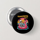 サマーウィーンの雰囲気 スケルトン 夏休み 楽しいハロウィン 缶バッジ (正面&裏面)