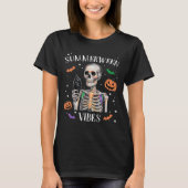 サマーウィーンの雰囲気 スケルトン 夏 ハロウィン Tシャツ (正面)