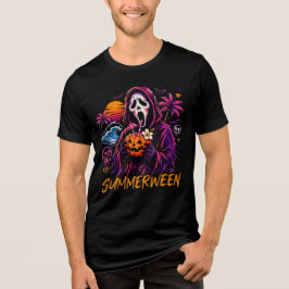 サマーウィーンゴーストフェイスパンプキンビーチ トライブレンドTシャツ