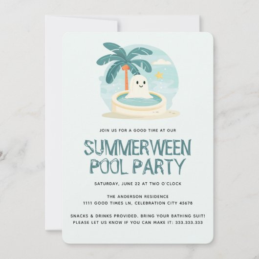 サマーウィーンサマープールガーデンハローウィンパーティ 招待状 (正面)