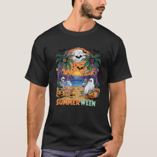サマーウィーンスケルトンビーチパーティーハロウィーンビベス Tシャツ