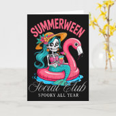 サマーウィーンソーシャル不気味クラブ一年中スケルトン私 カード (黄色い花)