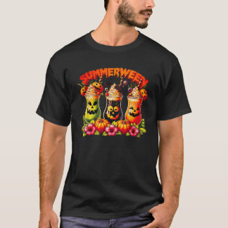 サマーウィーンドリンクおもしろいホラーTeesバケーションモード Tシャツ