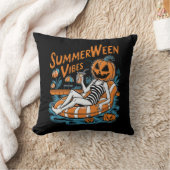 サマーウィーンビーブス不気味サマーカボチャかわいい クッション (ブランケット)