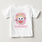 サマーウィーン かわいいおばけの水まん 夏 ベビーTシャツ (正面)