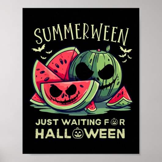 サマーウィーン スイカ おばけ ハロウィン 夏 ヴィ ポスター (正面)