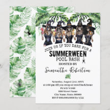 サマーウィーン・パーティー魔女の女の子のプールパーティ