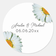サマーウェディングのRustic Daisy Save The Date