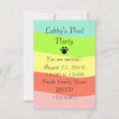 サマーウォーターおもしろいブラックラブラドール漫画 招待状 (裏面)