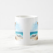 サマーウォーターカラーカリフォルニアウイル コーヒーマグカップ (中央)