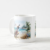 サマーウォーターカラーカリフォルニアウイル コーヒーマグカップ (正面左)