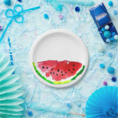 サマーウォーターカラースイカ ペーパープレート (パーティー)